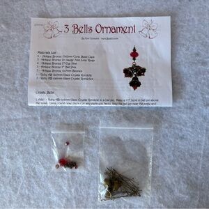 Bead3.Com “3 Bells Ornament” Beadwork Designed by Kim Connors